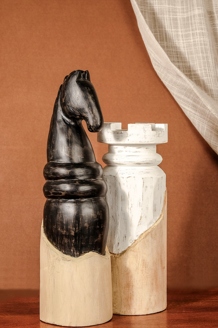 Regal Knight & Rook Sculptural