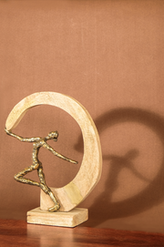Elysian abstract figurine in wooden ring
