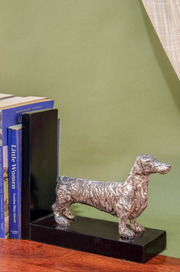 Silver Dog Bookends
