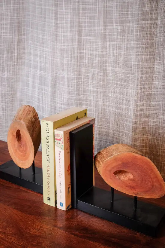 Evolve  Wood  Bookends